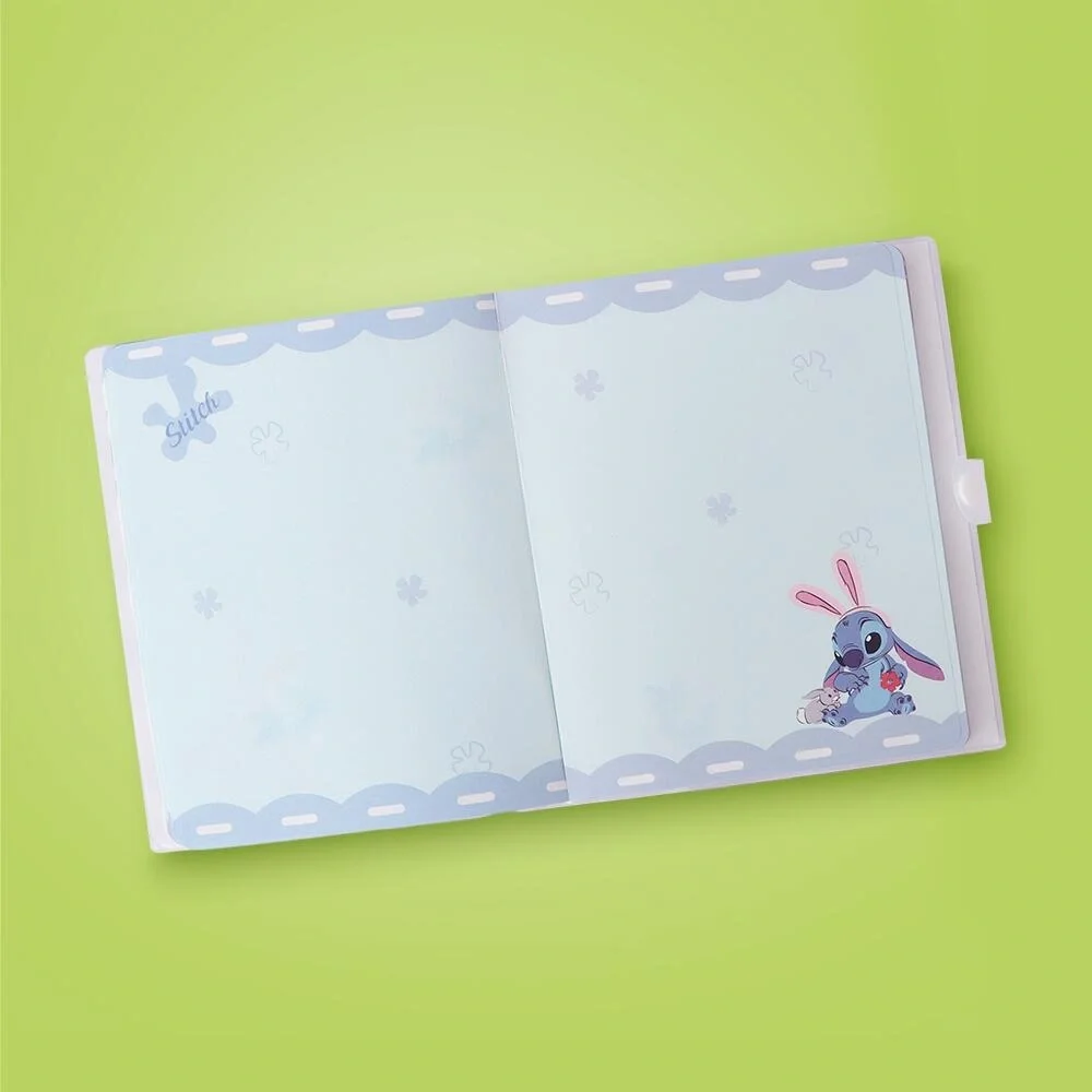 New Disney's Lilo & Stitch Miniso Notebook with Cover Stitch Pink & Blue